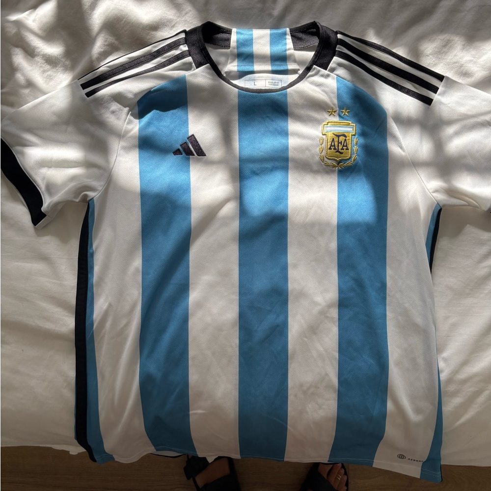 Argentina Soccer Jersey Blue and White
